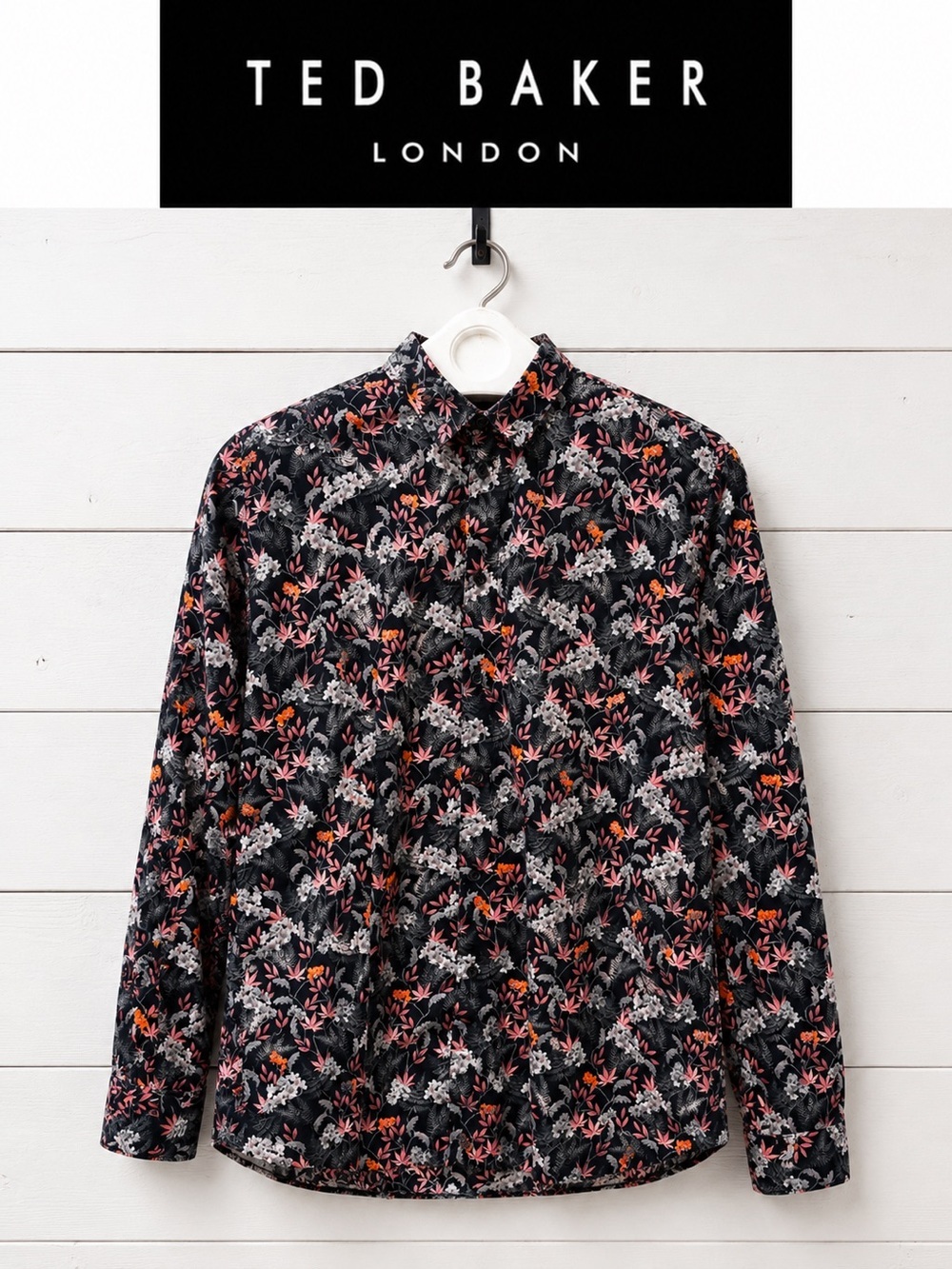 Ted Baker London Floral Button-Up Shirt – Size 6 / XXL